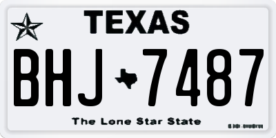 TX license plate BHJ7487