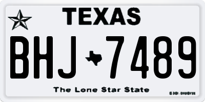 TX license plate BHJ7489