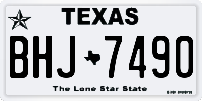 TX license plate BHJ7490