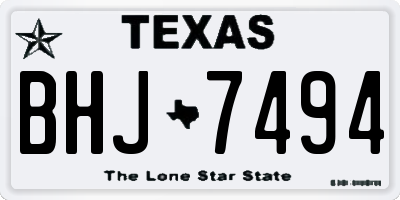 TX license plate BHJ7494