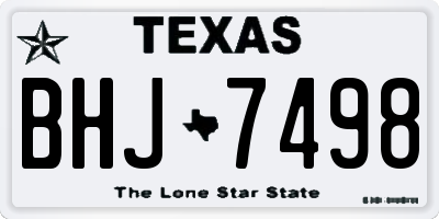 TX license plate BHJ7498