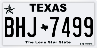 TX license plate BHJ7499