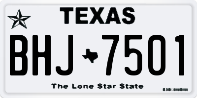 TX license plate BHJ7501