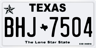 TX license plate BHJ7504