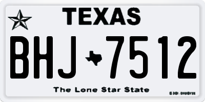 TX license plate BHJ7512