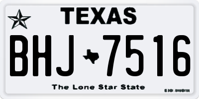 TX license plate BHJ7516