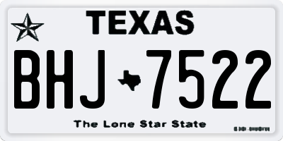 TX license plate BHJ7522