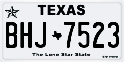 TX license plate BHJ7523