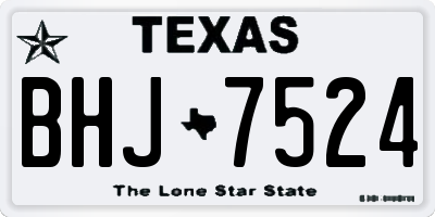 TX license plate BHJ7524