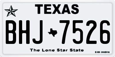 TX license plate BHJ7526