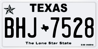 TX license plate BHJ7528