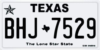 TX license plate BHJ7529