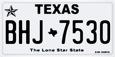 TX license plate BHJ7530