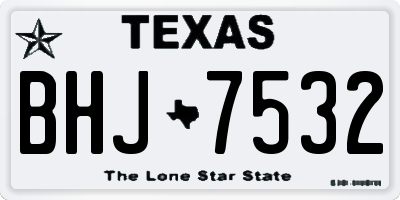 TX license plate BHJ7532