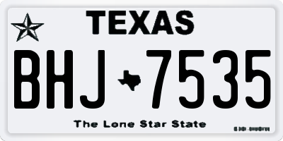 TX license plate BHJ7535