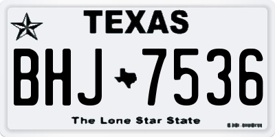 TX license plate BHJ7536