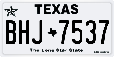 TX license plate BHJ7537