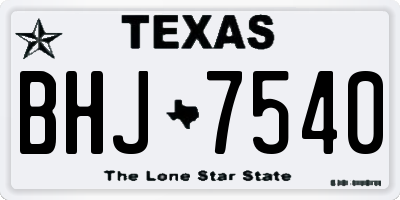 TX license plate BHJ7540