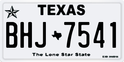 TX license plate BHJ7541