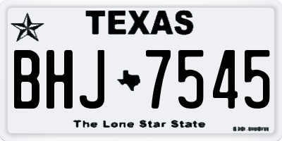 TX license plate BHJ7545