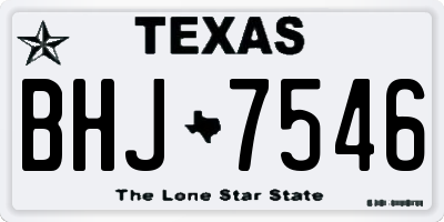 TX license plate BHJ7546