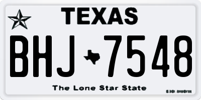TX license plate BHJ7548