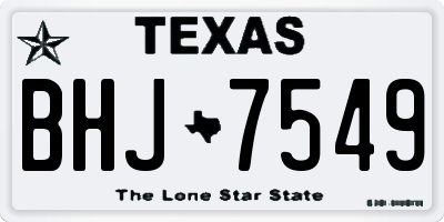 TX license plate BHJ7549
