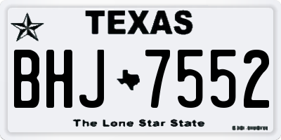 TX license plate BHJ7552
