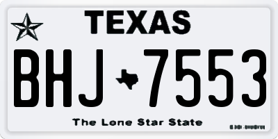 TX license plate BHJ7553