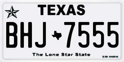 TX license plate BHJ7555