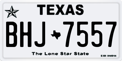 TX license plate BHJ7557