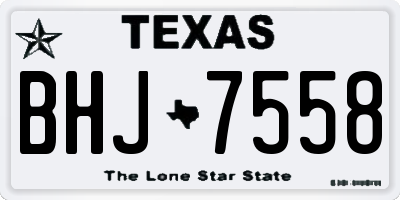 TX license plate BHJ7558