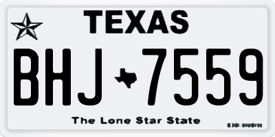 TX license plate BHJ7559