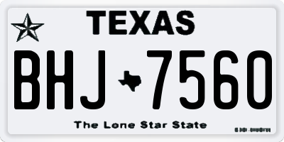 TX license plate BHJ7560