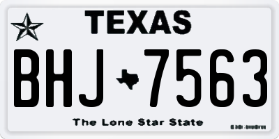TX license plate BHJ7563