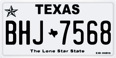 TX license plate BHJ7568