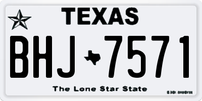 TX license plate BHJ7571