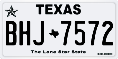 TX license plate BHJ7572
