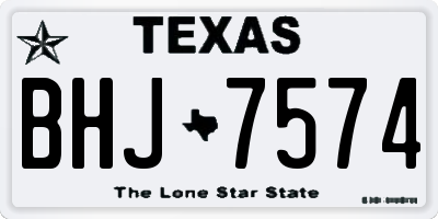 TX license plate BHJ7574