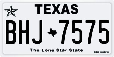 TX license plate BHJ7575