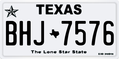 TX license plate BHJ7576