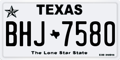 TX license plate BHJ7580