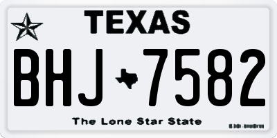 TX license plate BHJ7582