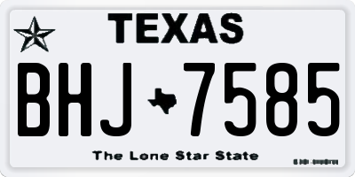 TX license plate BHJ7585