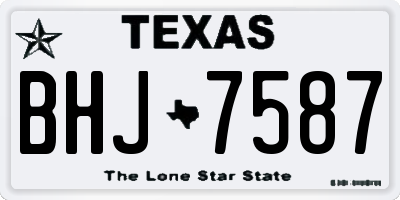 TX license plate BHJ7587