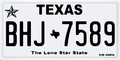 TX license plate BHJ7589