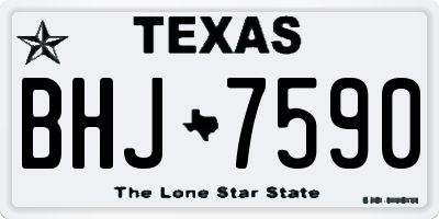 TX license plate BHJ7590