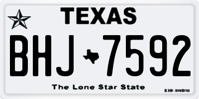 TX license plate BHJ7592