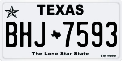 TX license plate BHJ7593