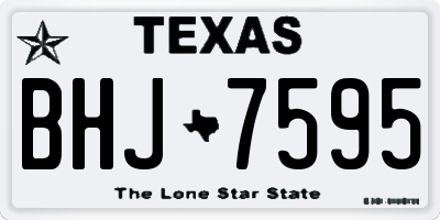 TX license plate BHJ7595